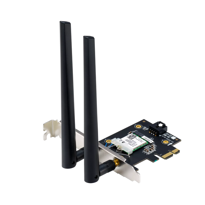 Wireless adapter ASUS PCE-BE6500 WiFi 7 PCI-e two external antennas and Bluetooth 5.4
