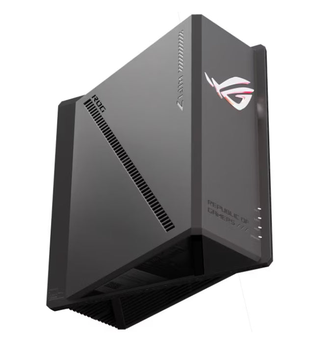 Asus Gaming Wireless Router ROG Strix GS-BE18000, Tri-Band, 320MHz bandwidth & 4096-QAM, Quad-Core 2.6GHz CPU, 256MB/2GB Flash/RAM, 8 x 2.5G port, AiProtection Pro, open NAT, VPN Fusion, 8 x SSIDs, IPTV, MU-MIMO, Beamforming, RGB, AiMesh