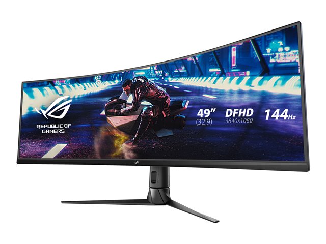 Asus ROG STRIX Curved XG49VQ, 49" DFHD (3840x1080) Gaming monitor, VA, up to 144Hz, 125% sRGB, DP, HDMI, USB3.0, FreeSync 2 HDR, DisplayHDR400, AuraSync, Red+Dark Gray