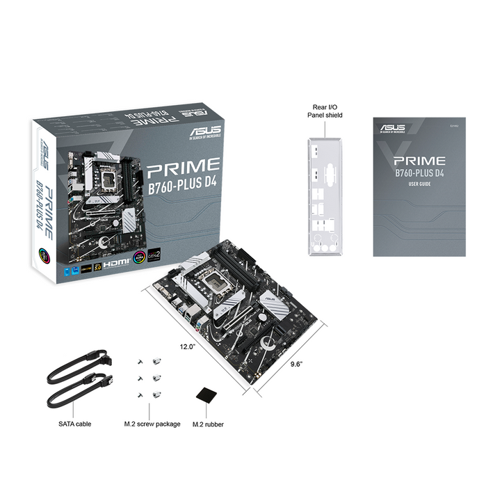 Motherboard ASUS PRIME B760-PLUS D4, LGA 1700, ATX