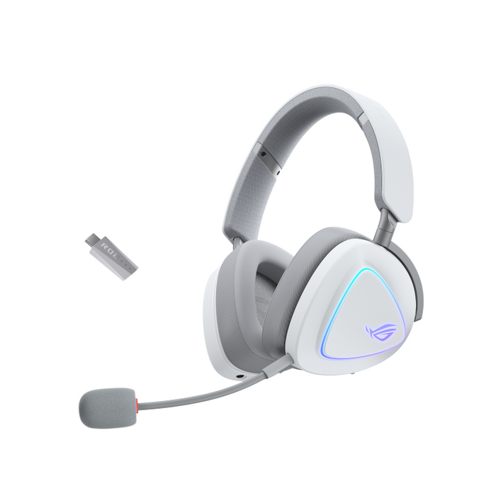 ASUS ROG Delta II White Wireless Gaming Headset - USB-C, Aura Sync RGB