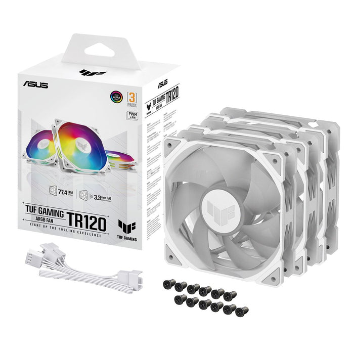 Asus TUF Gaming TR120 ARGB 3 Pack White