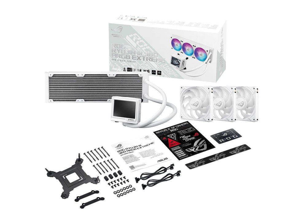 CPU Cooler ASUS ROG RYUJIN III 360 ARGB EXTREME White Edition 3.5" LCD Display