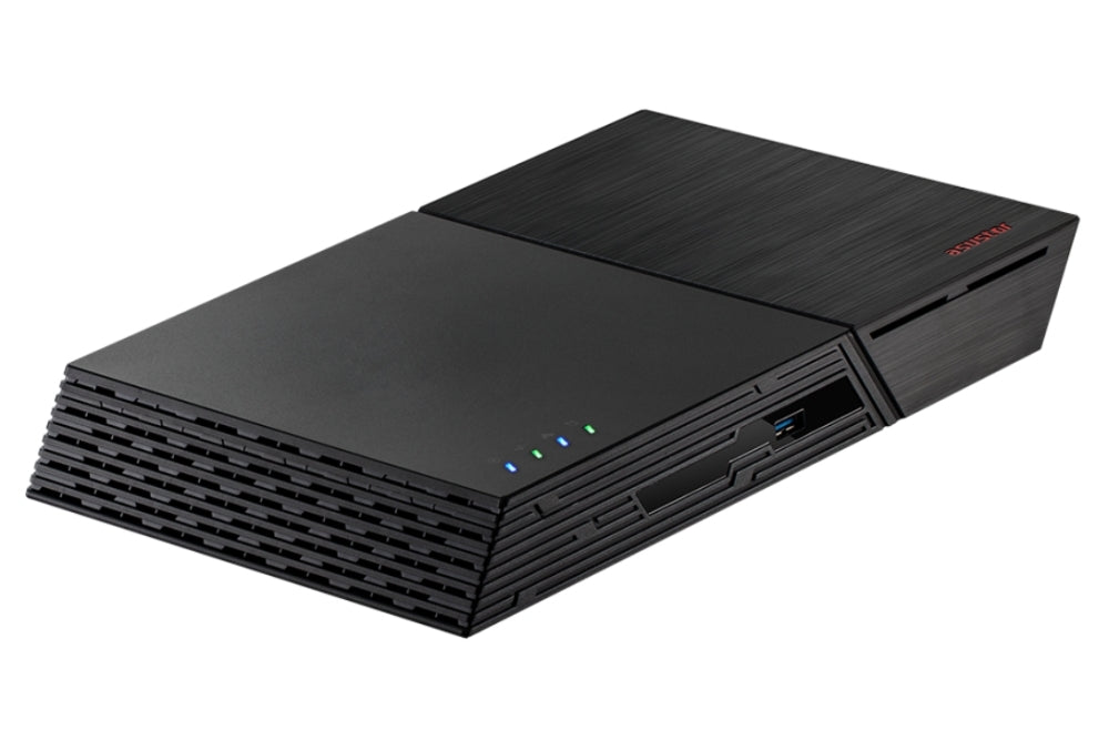 Asustor Flashstor 12 Pro FS6712X, 12 Bay NAS, Quad-Core 2.0GHz, 10GbE Port, 4GB RAM DDR4, twelve M.2 SSD Slots (Diskless), HDMI 2.0b+ Infrared Receiver, Black