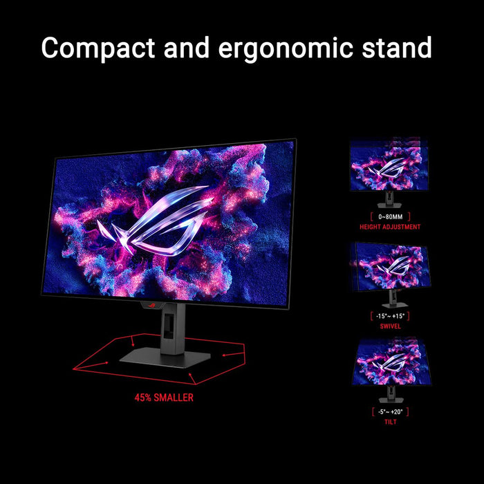 ASUS ROG Strix OLED XG32UCWG 31.5inch WOLED UHD 16:9 165Hz 4K/330Hz FHD 1300cd/m2 0.03ms 2xHDMI DP USB-C 3xUSB 3.2 G1 Type-A Black