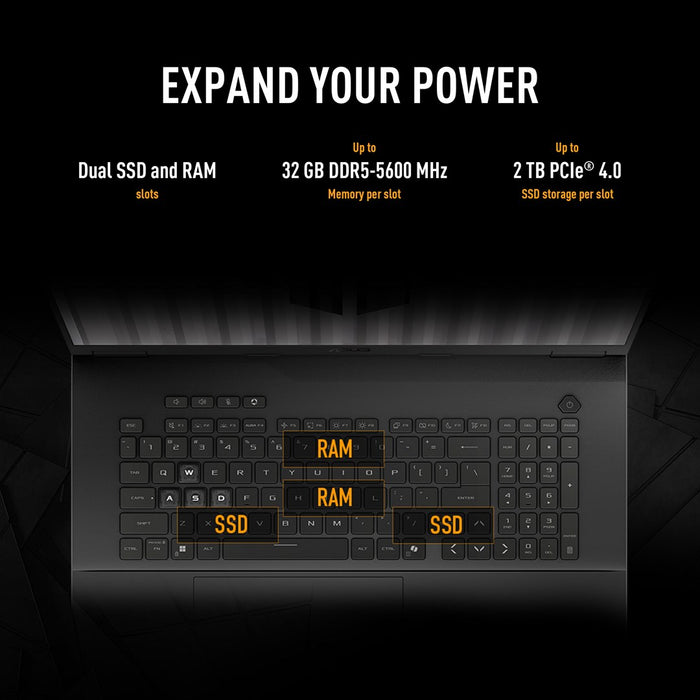 ASUS TUF Gaming A18 FA808UM-S9058 AMD Ryzen™ 7 260 Laptop 45.7 cm (18") 2.5K 16 GB DDR5-SDRAM 512 GB SSD NVIDIA GeForce RTX 5060 Wi-Fi 6E (802.11ax) NoOS Gray