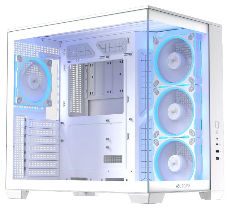 Box ASUS A32 PLUS Tempered Glass + 4 ARGB Fans - White