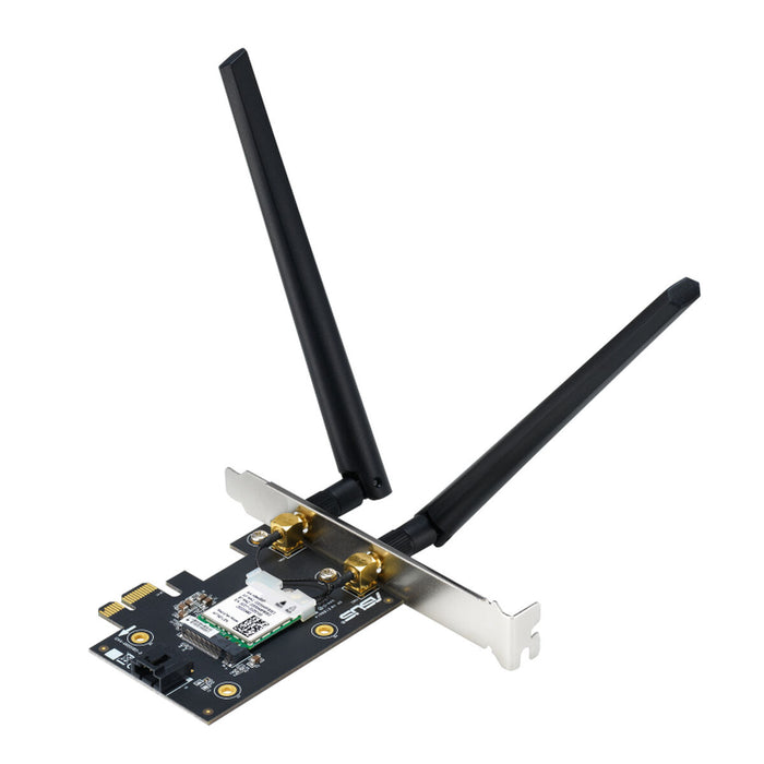Asus PCI-E Adapter, PCE-AXE5400, AXE5400, Tri-Band, Bluetooth 5.2, WPA3, OFDMA, MU-MIMO