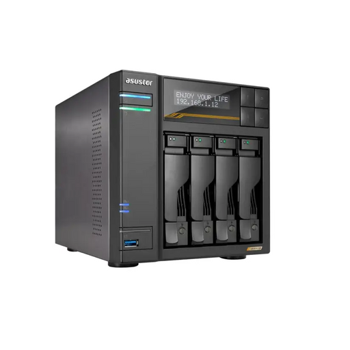 Asustor Lockerstor 4 Gen3 AS6804T 4 Bay NAS AMD Ryzen Embedded Quad-Core 2.3GHz (burst up to 3.8GHz) Dual USB 4 Ports