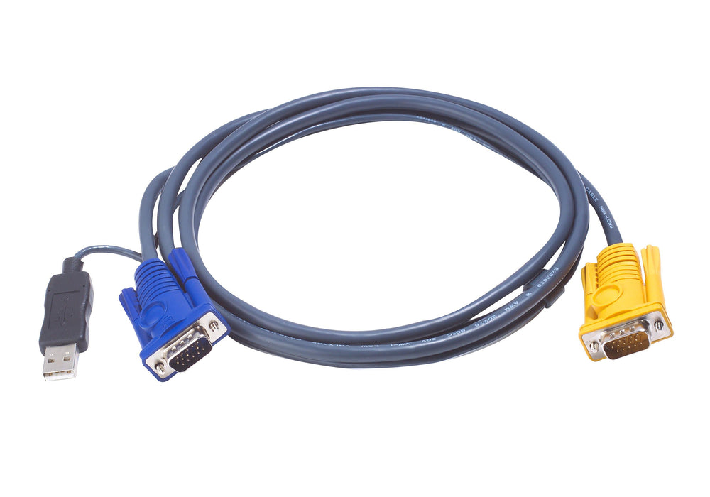 KVM cable ATEN, PC HDB & USB to 3in1 SPHD(Keyboard/Mouse/Video), Built-in PS/2 to USB converter, 1.8 m