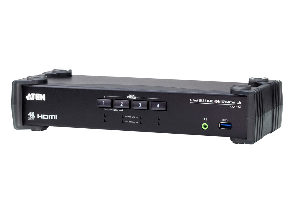 KVMP switch ATEN CS1824, 4-port, 4K, USB 3.0, HDMI Audio