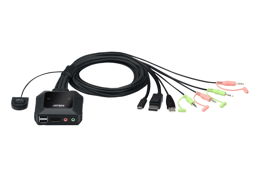 KVM switch ATEN CS52DP, Dual port USB-C DisplayPort