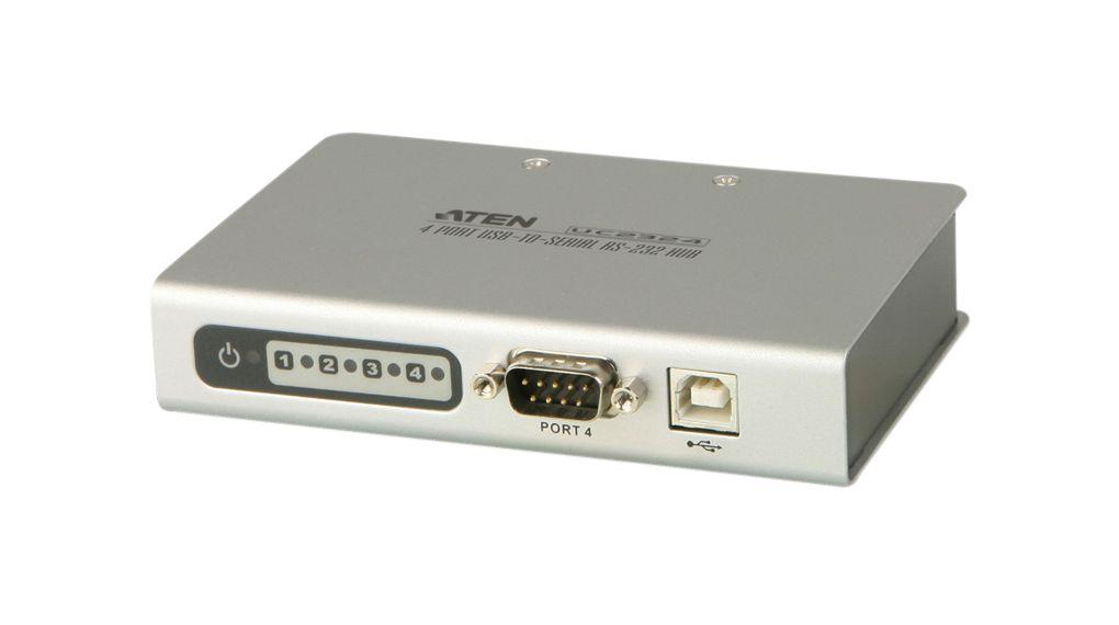 ATEN UC2324 4-port hub, USB to RS-232