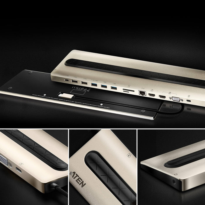 Docking station ATEN UH3237, USB-C, Power Pass-Through