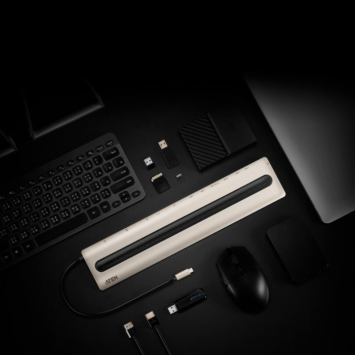 Docking station ATEN UH3237, USB-C, Power Pass-Through