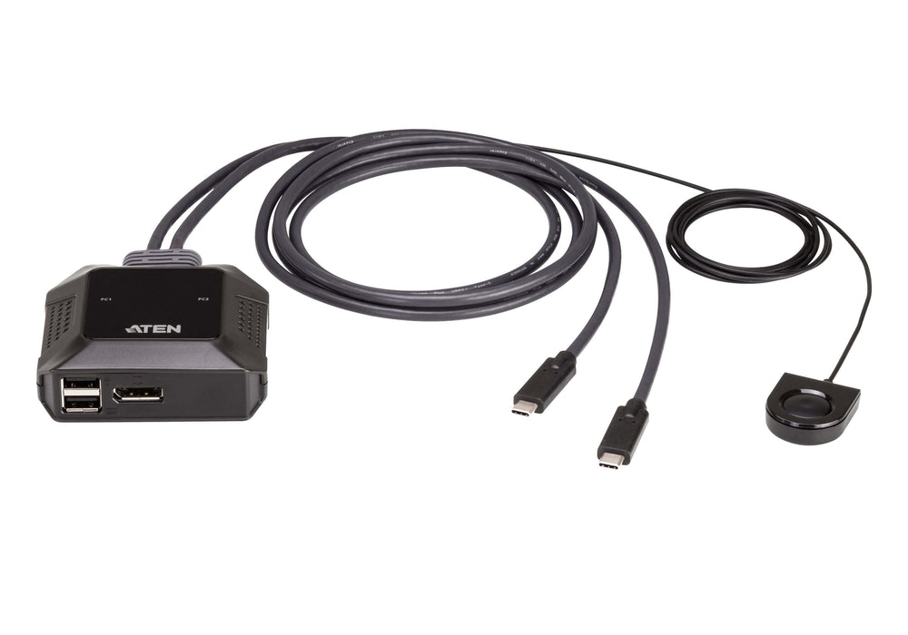 KVM Switch, ATEN US3312, 2-Port, 4K, DisplayPort, USB-C