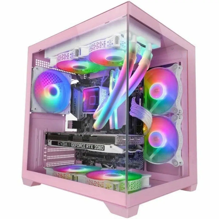 ATX Mini-tower Box Case Mars Gaming MCVIEW2P Pink - Компютър Мрежи и компоненти<<<Компютри|
