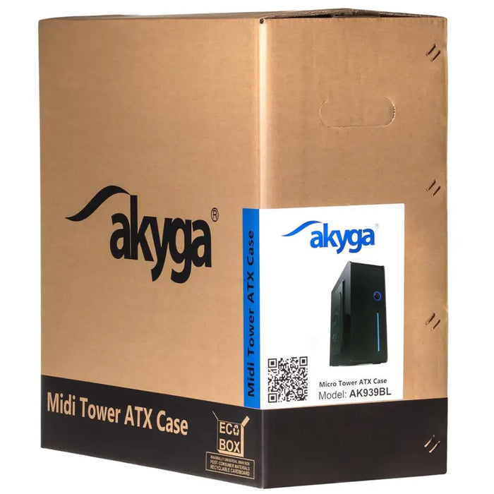 ATX Semi-tower Box Akyga AK939BL Black - Computer casesOBU-OBU<<<CasesOBU<<<ActionPL&&&Компютър Мрежи и