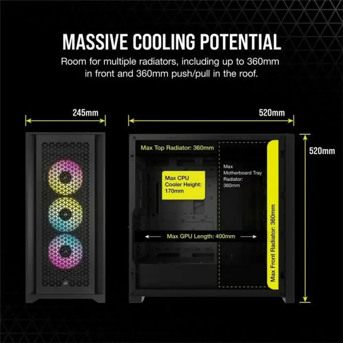 ATX Semi-tower Box Corsair CC-9011309-WW Black - Компютър Мрежи и компоненти<<<Компютри|