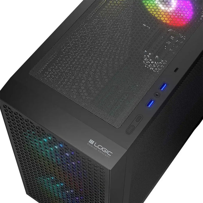 ATX Semi-tower Box Logic AM-DART-PRO-ARGB-10 Black - Системни Единици<<<Компютър Мрежи и компоненти<<<Компютри|