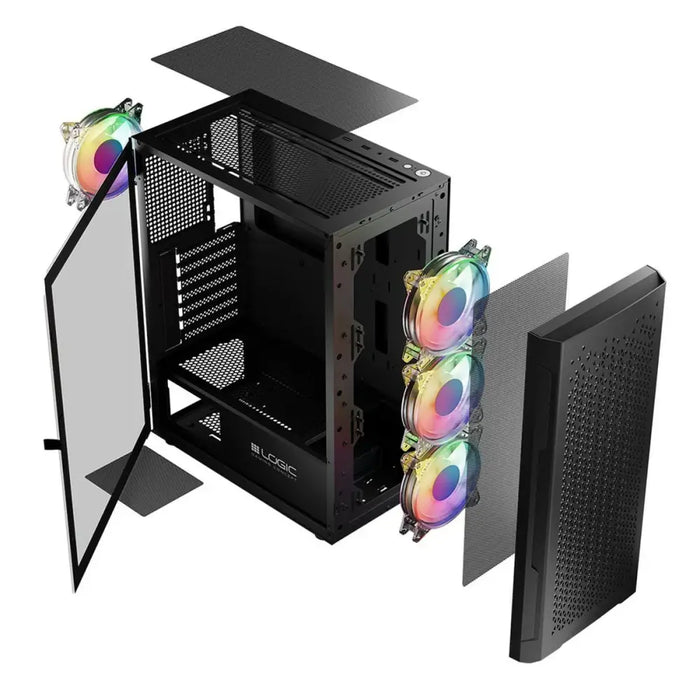 ATX Semi-tower Box Logic ARAMIS ARGB Black - Системни Единици<<<Компютър Мрежи и компоненти<<<Компютри|