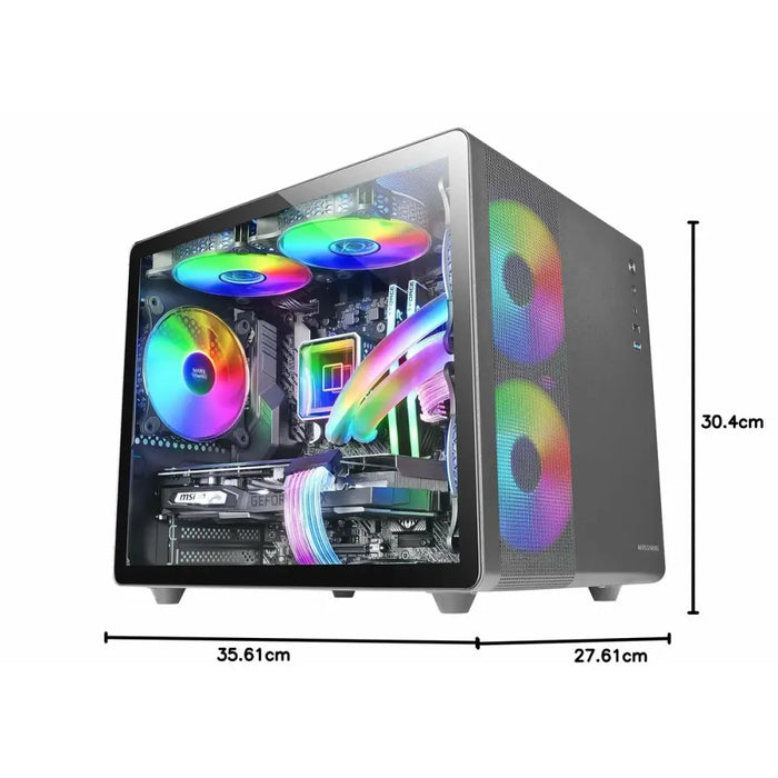 ATX Semi-tower Box Mars Gaming MC400 White Black - Компютър Мрежи и компоненти<<<Компютри|