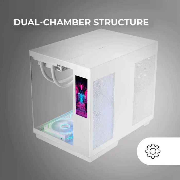 ATX Semi-tower Box Mars Gaming MCMIRAGEW White - Компютър Мрежи и компоненти<<<Компютри|