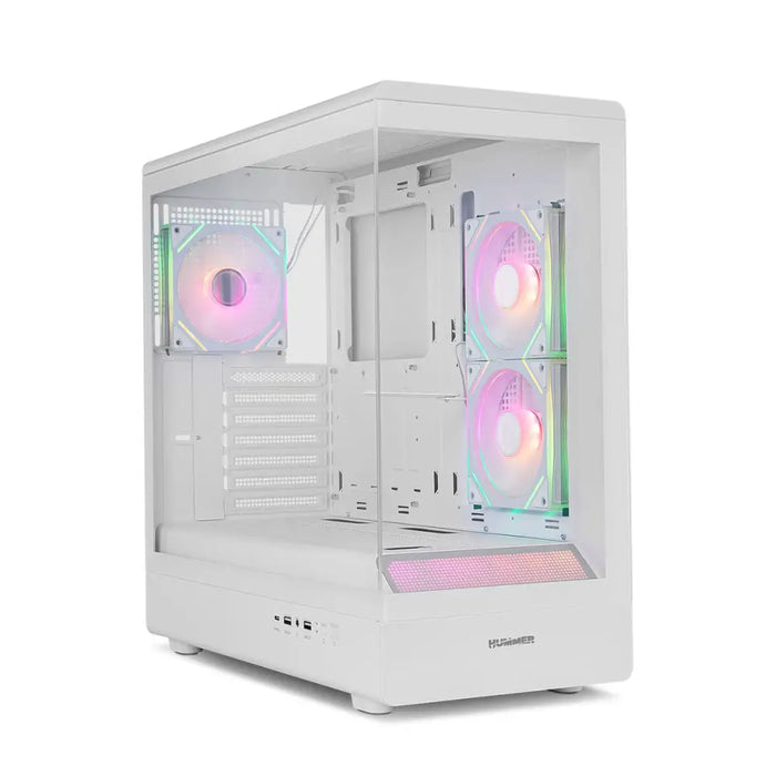 ATX Semi-tower Box Nox-Xtreme NXHUMMERSIGNAWH White - Компютър Мрежи и компоненти<<<Компютри|