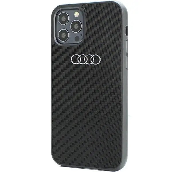 Audi Carbon Fiber iPhone 12/12 Pro 6.1’’ black/black hardcase AU-TPUPCIP12P-R8/D2-BK - Cell phone cases
