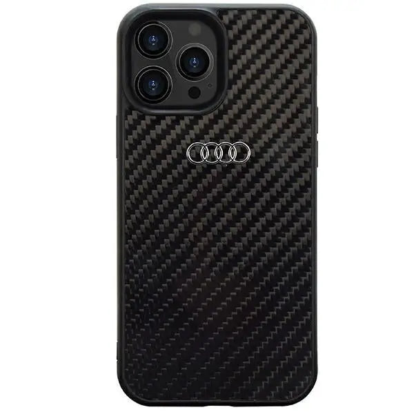 Audi Carbon Fiber iPhone 14 Pro 6.1’’ black/black hardcase AU-TPUPCIP14P-R8/D2-BK - Cell phone cases