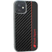Audi Carbon Fiber Stripe iPhone 12/12 Pro 6.1’’ black/black hardcase AUS-TPUPCIP12P-R8/D1-BK - Cell phone cases