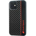 Audi Carbon Fiber Stripe iPhone 12/12 Pro 6.1’’ black/black hardcase AUS-TPUPCIP12P-R8/D1-BK - Cell phone cases