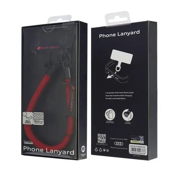 Audi Crossbody Lanyard Universal 28cm x 10mm - Red - Other cell phone equipment<<<HurtelXML
