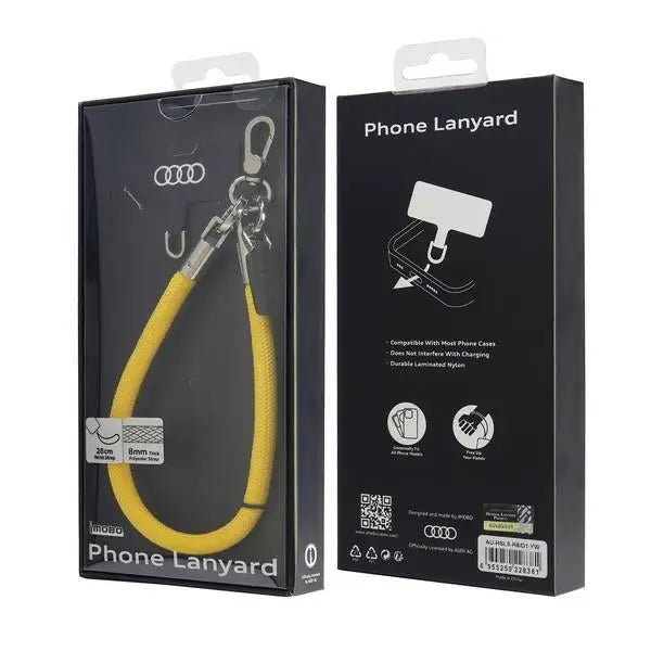 Audi Crossbody Lanyard Universal 28cm x 8mm - Yellow - Other cell phone equipment<<<HurtelXML