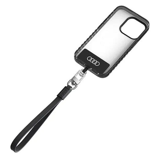 Audi Crossbody Leather Universal Lanyard 28cm x 10mm - Black - Other cell phone equipment<<<HurtelXML