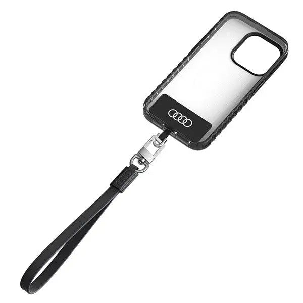 Audi Crossbody Leather Universal Lanyard 28cm x 10mm - Black - Other cell phone equipment<<<HurtelXML