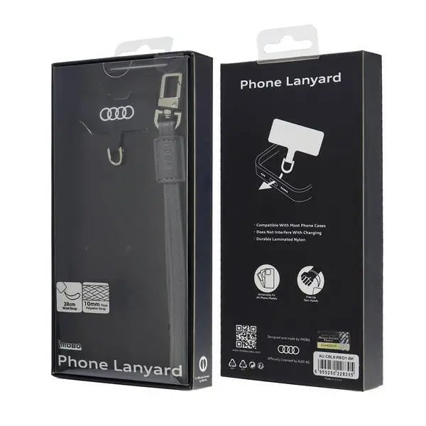 Audi Crossbody Leather Universal Lanyard 28cm x 10mm - Gray - Other cell phone equipment<<<HurtelXML