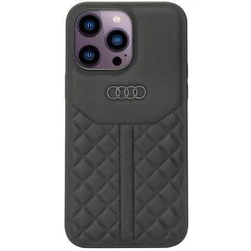 Audi Genuine Leather case for iPhone 14 Pro Max 6.7’’ - black AU-TPUPCIP14PM-Q8/D1-BK - Cell phone cases