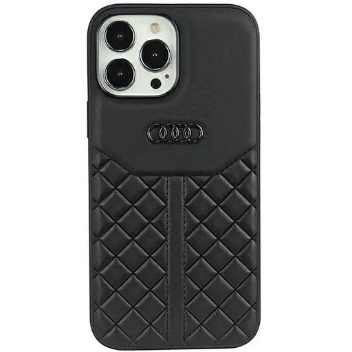 Audi Genuine Leather iPhone 13 Pro / 13 6.1’’ black/black hardcase AU-TPUPCIP13P-Q8/D1-BK - Cell phone cases