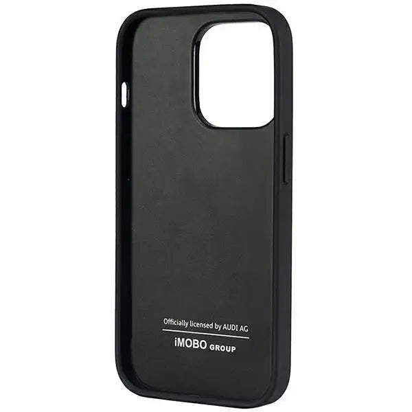 Audi Genuine Leather iPhone 14 Pro 6.1’’ black/black hardcase AU-TPUPPCIP14P-Q8/D1-BK - Cell phone cases