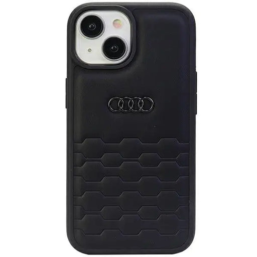 Audi GT Synthetic Leather case for iPhone 15 Plus - black - Cell phone cases and covers<<<HurtelXML