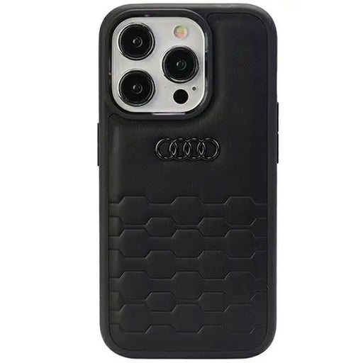 Audi GT Synthetic Leather case for iPhone 15 Pro - black - Cell phone cases and covers<<<HurtelXML