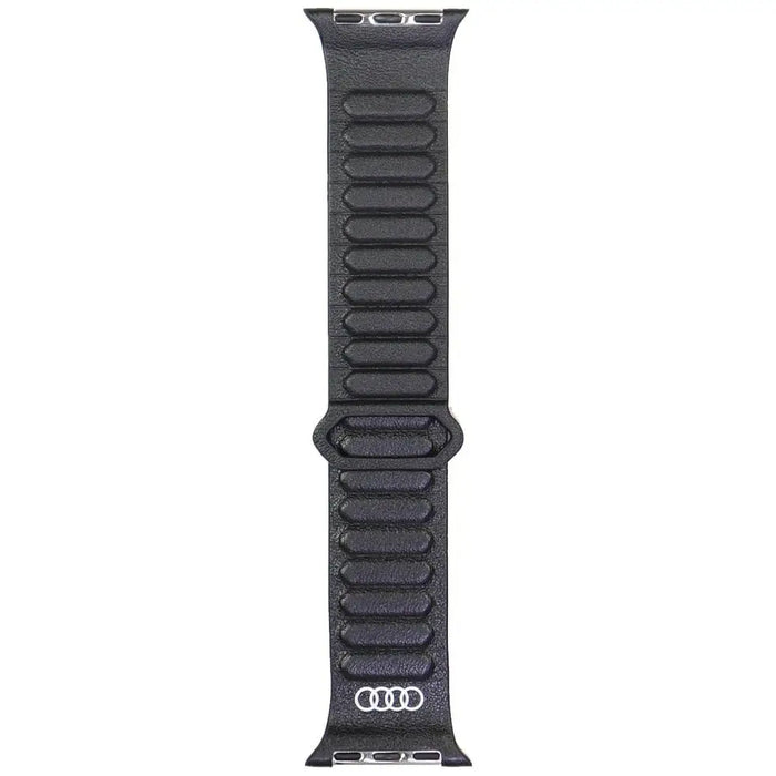 Audi Logo Genuine Leather Magnetic Ring Strap for Apple Watch 40 / 41 / 42 mm - Black - Other cell phone
