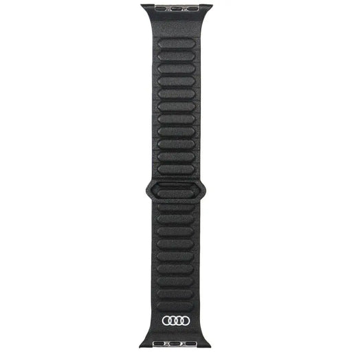 Audi Logo Genuine Leather Magnetic Ring Strap for Apple Watch 44 / 45 / 46 / 49 mm - Black - Other cell phone