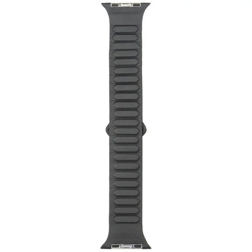 Audi Logo Synthetic Leather Magnetic Ring Strap for Apple Watch 44/45/46/49 mm - Black - Other cell phone