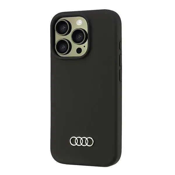 Audi Silicone Case iPhone 16 Pro 6.3’’ black/black hardcase AU-LSRIP16P-Q3/D1-BK - Cell phone cases
