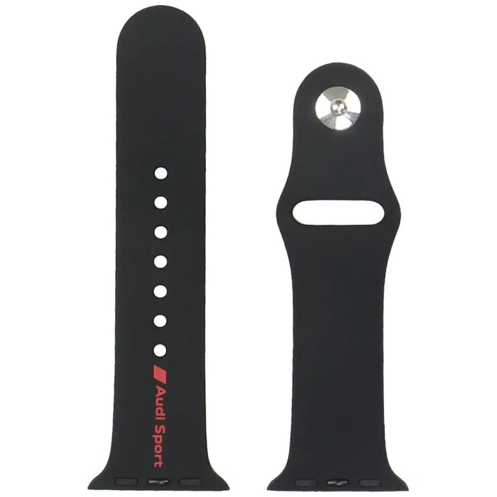 Audi Sport Red Logo Silicone Watch Strap for Apple Watch 40 / 41 / 42 mm - black - Other cell phone