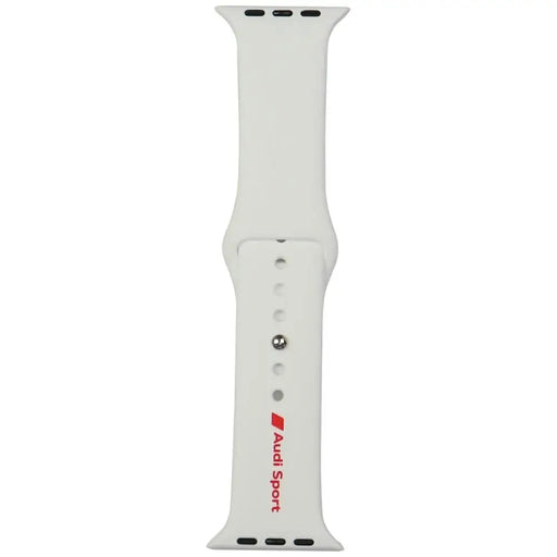 Audi Sport Red Logo Silicone Watch Strap for Apple Watch 44 / 45 / 46 / 49 mm - white - Other cell phone