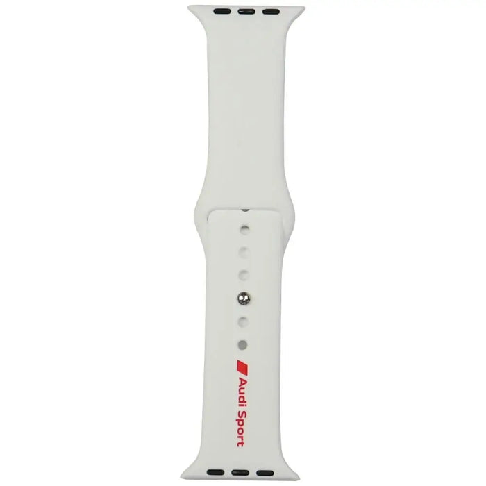 Audi Sport Red Logo Silicone Watch Strap for Apple Watch 44 / 45 / 46 / 49 mm - white - Other cell phone