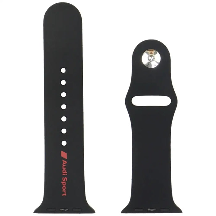 Audi Sport Red Logo Silicone Watch Strap for Apple Watch 44 / 45 / 46 / 49 mm - black - Other cell phone